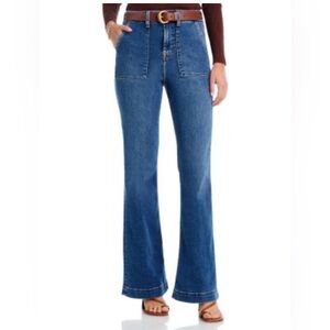 Jen7 Trouser High Rise Flare Jeans in Brynn Size 12